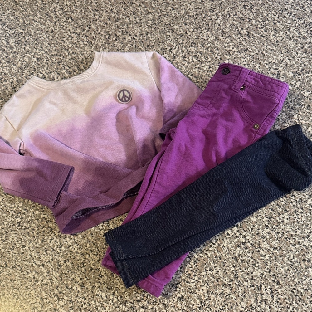 Purple Ombre Sweatshirt and Pants Set